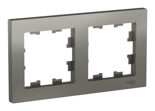 Рамка 2 поста Schneider Electric ATLASDESIGN, сталь