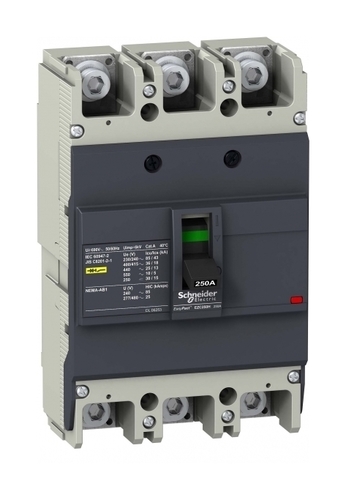 Силовой автомат Schneider Electric Easypact EZC 250, TM-D, 36кА, 3P, 125А