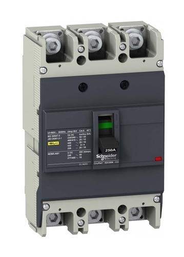 Силовой автомат Schneider Electric Easypact EZC 250, TM-D, 25кА, 3P, 150А