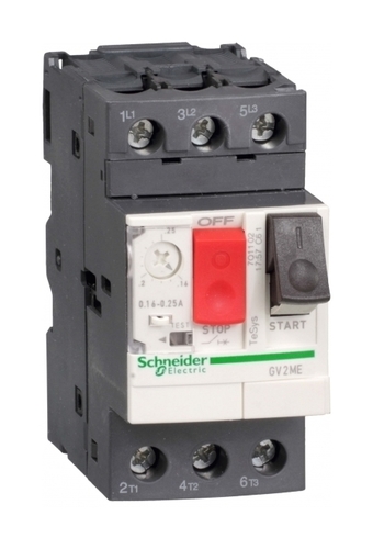 Силовой автомат для защиты двигателя Schneider Electric TeSys GV2 10А 3P, термомагнитный расцепитель, GV2ME14TQ