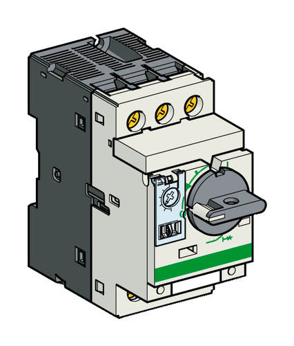 Силовой автомат для защиты двигателя Schneider Electric TeSys GV2 6.3А 3P, термомагнитный расцепитель, GV2P10AE11TQ