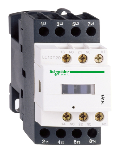 Контактор Schneider Electric TeSys LC1D 4P 20А 440/110В DC 9кВт