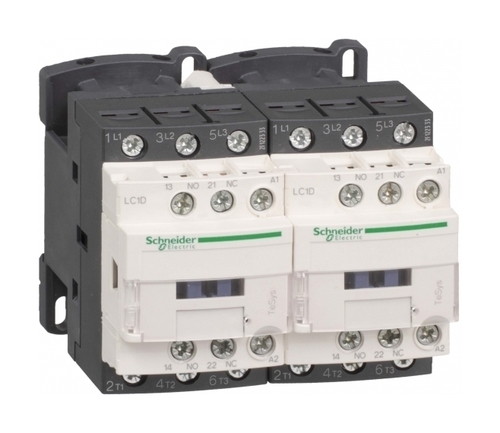 Реверсивный контактор Schneider Electric TeSys LC2D 3P 12А 400/24В DC 5.5кВт