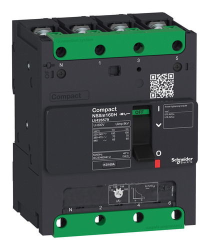 Силовой автомат Schneider Electric Compact NSXm, 50кА, 4P, 125А