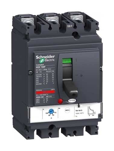 Силовой автомат Schneider Electric Compact NSX 100, TM-D, 50кА, 3P, 100А