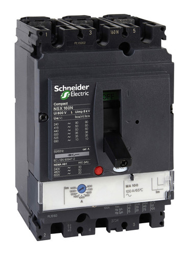 Силовой автомат Schneider Electric Compact NSX 160, MA, 50кА, 3P, 100А