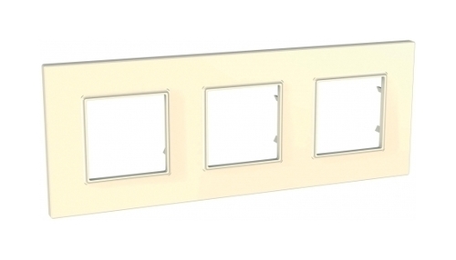 Рамка 3 поста Schneider Electric UNICA QUADRO, бежевый