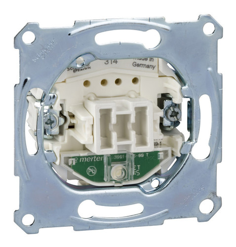 Механизм выключателя 1-клавишного Schneider Electric Коллекции Merten, с подсветкой, скрытый монтаж