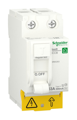 УЗО Schneider Electric Resi9 2P 63А, 300 мА ( A S ), R9R65263